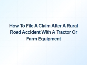 How to File a Claim After a Rural Road Accident Involving Farm Equipment